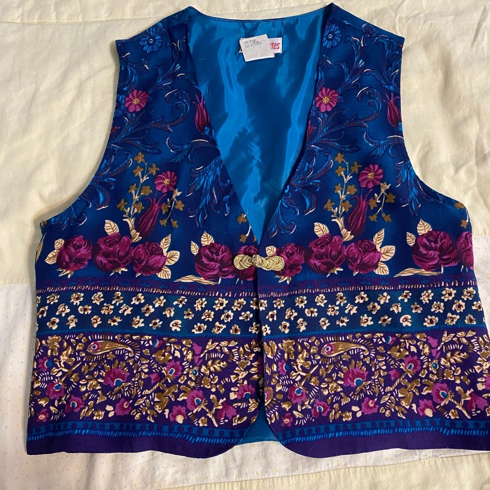 Colorful patterned vest!